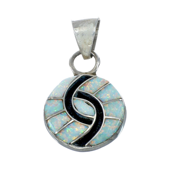 Native American Opal Sterling Silver Inlay Pendant NN20526
